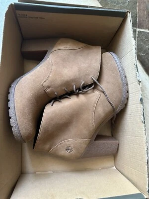 Timberland Mujer Tillston Tacón Alto Chukka Botas Trigo Foto 1 de 4