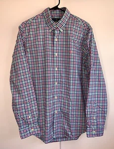 Camisa de vestir Ralph Lauren para hombre grande manga larga con botones verde azul rojo blanco - Imagen 1 de 4