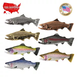 Zinn Steelhead männlicher Fisch Anstecknadel oder Kühlschrankmagnet, Made in USA, F032 - Bild 1 von 15