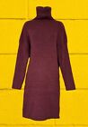 NEXT Purple Turtleneck Knit Knee Length Jumper Dress Size 10-12 BNWT RRP £42