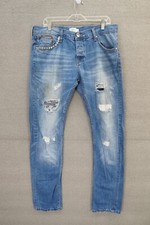 mens ZARA  35 denim Distressed blue jeans