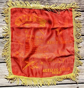  WW II Satin Sweetheart Pillow Cover,  "To My Wife",  Keesler Field, Miss.  - Picture 1 of 10
