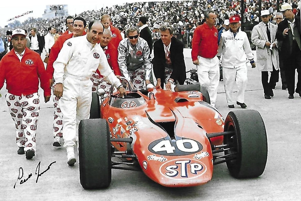 Редкая фотография Парнелли Джонса с автографом 4x6 легенда гонок Indy 500 с сертификатом подлинности ВИД! - Изображение 1 из 1