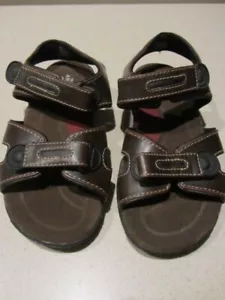 NEW W/O Tag Boys Size 1M Arizona Jean Co Sandals Brown Hook & Loop 012-1331 - Picture 1 of 9