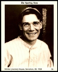 1981 CONLON COLLECTION - #36 JACKIE HAYES WASHINGTON SENATORS