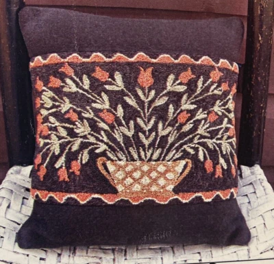 Rare Carriage House Samplings TULIP BASKET Punch Needle Design 2007 Pattern - Image 1 of 3