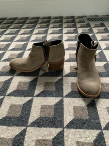 Alberto Fermani Women's Ankle Boots Brown Boots Suede Leather Dual Zip 37.5 7.5 - Picture 1 of 8