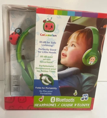 CoComelon Kids Bluetooth Headphones - Safe Volume 85dB, Foldable, Wireless - Image 1 of 4