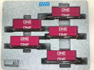 KATO N GAUGE 106-6194 GUNDERSON MAXI POCKET CONTAINER STACK CAR BNSF PACK SET - Picture 1 of 7
