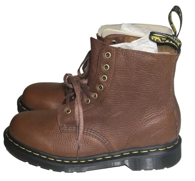 Dr. Martens Womens Sz 8 1460 Pascal Ambassador Soft Leather Boot Cashew Combat - Image 1 of 4