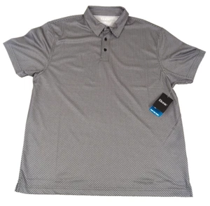 Etonic Men's Short Sleeve Polo Shirt Pearl Pique Golf Grey White Dots XL NEW NWT - Picture 1 of 11