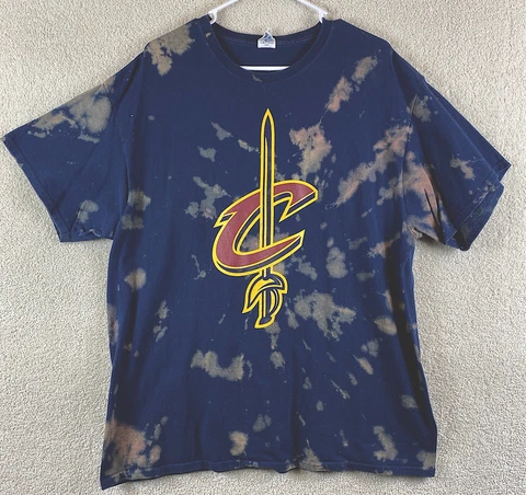 Cleveland Cavaliers NBA Basketball Adult Size X-Large Tie-Dye Blue Shirt Cover