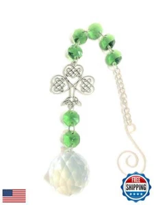 IRISH SHAMROCK SUNCATCHER - Irish Sun Catcher, Handmade, Gift Wrapped, Irish, - Picture 1 of 5