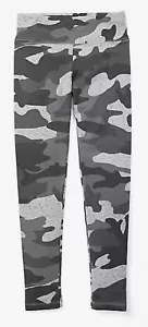 New Justice Leggings Girls 7 Year Full Length Stretch Gray Camo Print - Picture 1 of 1