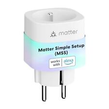 Meross Prise Connectée Matter (Type E), Prise WiFi avec Matter Simple Setup(MSS)