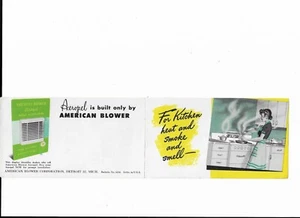 FOLLETO VENTILADOR DE COCINA AEROPEL, DE SOPLADOR AMERICANO, FOLLETO PUBLICITARIO 1947 - Imagen 1 de 2