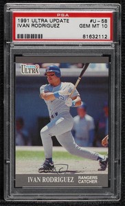 1991 Fleer Ultra Update Factory Set Ivan Rodriguez PSA 10 GEM MT Rookie RC HOF