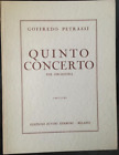 Goffredo Petrassi, quinto concerto x orchestra, partitura, Suvini Zerboni 1956