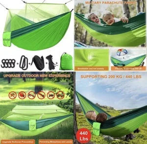 Hieha Camping Hammock With Mosquito Net, Portable Single Hammock W/ Bug Net - Picture 1 of 3