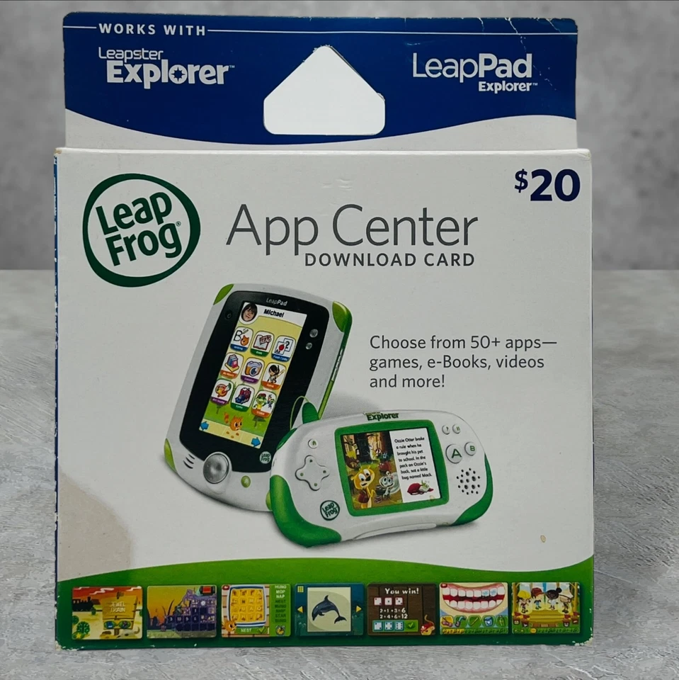 Leapfrog $20 App Center Download Card Works w/ Leapster Explorer Factory Sealed - Image 1 of 2