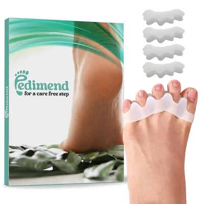 PEDIMEND™ Gel Toe Spacers for Overlapping Toes, Bunion Corrector, Hammer Toe Straightener