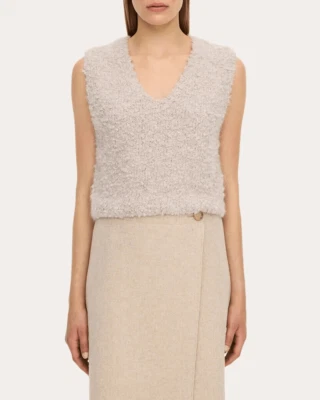 Жилет кремовый Boucle By Malene Birger Kelsey Q71993003 сделано в Италии размер M - Изображение 1 из 4