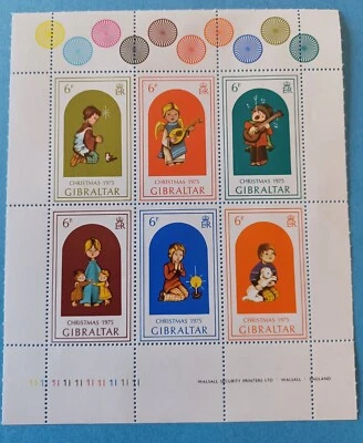 GIBRALTAR 1975 NOEL bloc 6 timbres  (neufs sans charnière) Y&T# 323 à 328 - Photo 1/2