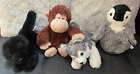 Aurora Cole Lab Puppy Shadow Siberian Husky Dog Monkey Penguin Plush Flopsie Lot