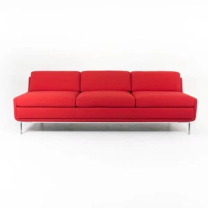 2008 Gaia Three Seat Armless Sofa by Arik Levy for Bernhardt Design w Red Fabric - Picture 1 of 8