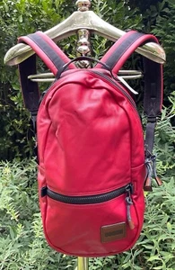 Coach Red Leather Pacer Backpack Brand New with Tags - Picture 1 of 8