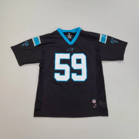 Carolina Panthers Jersey Boys Large Black Luke Kuechly NFL Football Youth Kids Cover