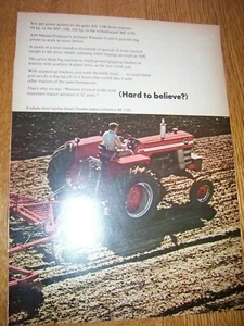 PÁGINA DE PUBLICIDAD VINTAGE MASSEY FERGUSON - TRACTOR MF 1100 -8 x 11" - Imagen 1 de 2