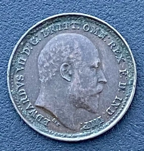 Lote de monedas fraccionarias de un tercer farthing Eduardo VII 1902 G106 - Imagen 1 de 3