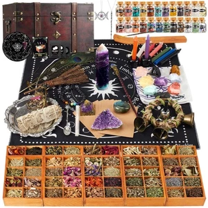 Huge Witchcraft Kit, 200Pack Witchcraft Supplies for Witch Spells, Wiccan Sup... - Picture 1 of 7
