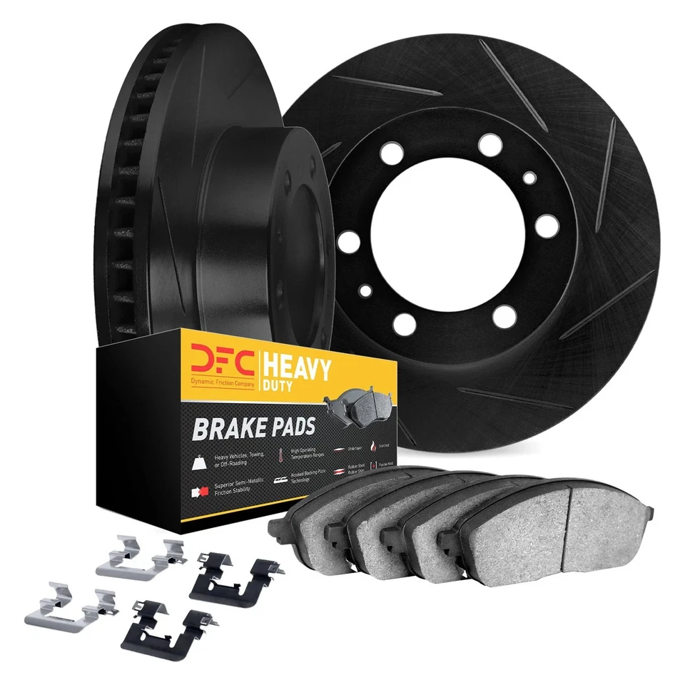 For Dodge Dakota 97-98 DFC Slotted Front Brake Kit w Heavy Duty Brake Pads Foto 1 de 3
