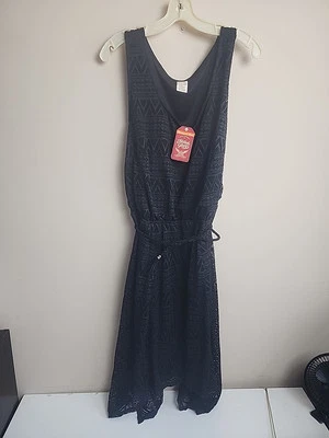 Vestido midi Faded Glory para mujer negro más cuello redondo sin mangas alineado talla 3X Foto 1 de 4