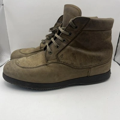 Hogan Genuine and Natural Leather Boots Hand Made OutWear Lace-Up Ankle Boots - Image 1 of 4