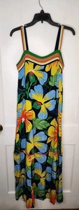 Anthropologie Maeve Nikoleta Island Vibes Maxi Dress Size Medium Floral - Picture 1 of 5