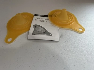 Tupperware Embudo Plano Redondo Plegable Juego de 2 Naranja ¡Nuevo! Foto 1 de 4