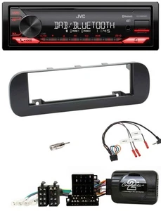 JVC Bluetooth USB DAB Lenkrad Autoradio für Fiat Panda 2012-2020 schwarz - Bild 1 von 9