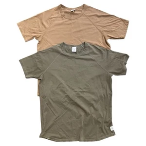 Reigning Champ T Shirt Crew Neck Men’s Large Short Sleeve Cotton Green Brown Lot - Picture 1 of 12