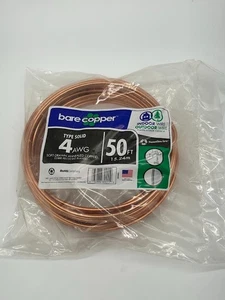 Southwire 50 ft. 4-Gauge Solid SD Bare Copper Grounding Wire - Picture 1 of 4