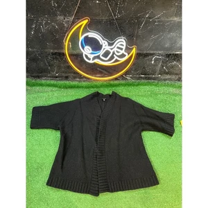 Talbots Womens Black Open Front Cardigan Short Sleeve Knit Sweater Top size XL - Picture 1 of 6