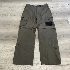 Vintage Y2K Micros Cargo Convertible Pants Youth Large Gray Baggy Skate - Picture 1 of 8