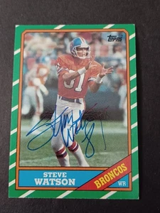 Steve Watson Signed 1986 Topps - Broncos, Temple - handsigniert - Bild 1 von 1