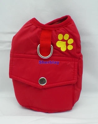 Pet Vest Jacket Puppy Dog Waterproof Warm Clothes XSmall Winter Padded Coat RED - Image 1 of 2
