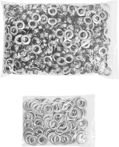 PIEZAS KING 500 piezas ojales arandelas de 3/8 pulgadas (10 mm) pulgadas, plateados - Imagen 1 de 7
