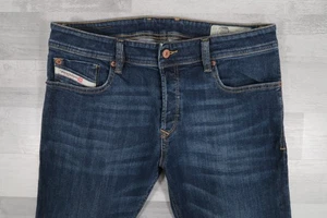 Pantalones de mezclilla para hombre Diesel TROXER elásticos ajustados azules W33 L32 lavado RM020 - Imagen 1 de 13