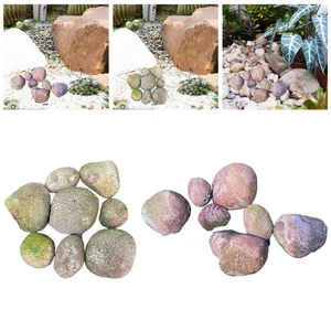 8Pcs Artificial Rocks Stone Landscaping Ornament Foam Miniature for Office - Picture 1 of 12