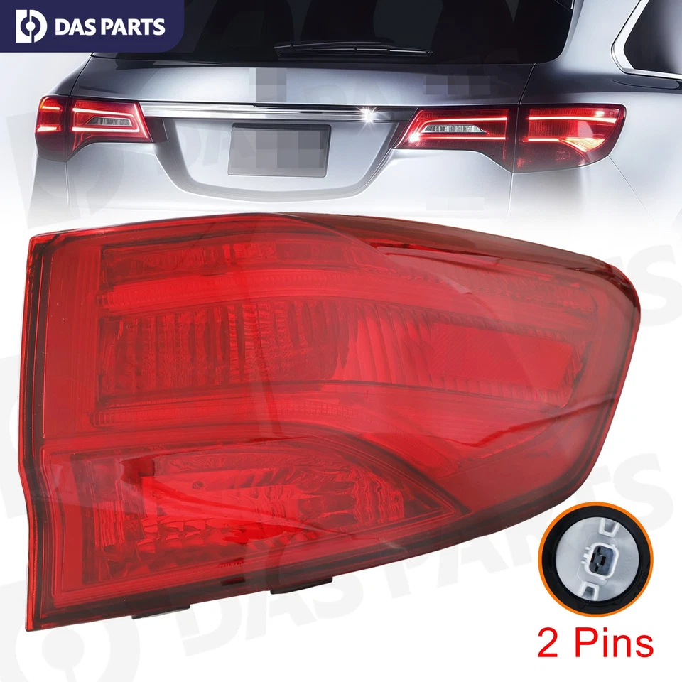 Halogen LED Tail Light Rear Lamp Assembly Outer Right For 2014-2020 Acura MDX Foto 1 de 4